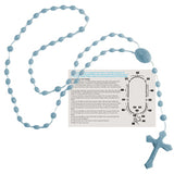 Rosary Beads - Spanish Version - Light Blue