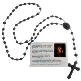 Prison Rosary Beads - Spanish Version - Black